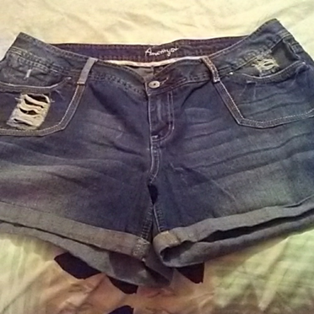 Plus size Amethyst jean shorts